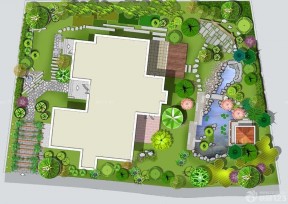 150平米别墅绿化设计图片 