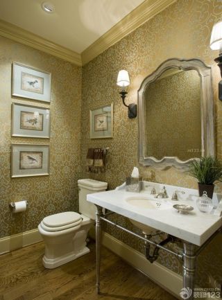 家庭卫生间液体壁纸装修实景图