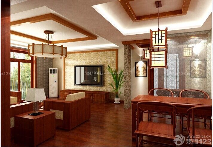 中式仿古经典客厅装修案例