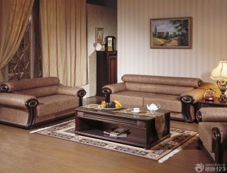 新古典风格小户型样板房沙发装饰设计图