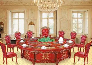 中式风格酒店餐桌设计效果图