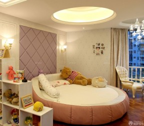 儿童房圆形床设计实景图