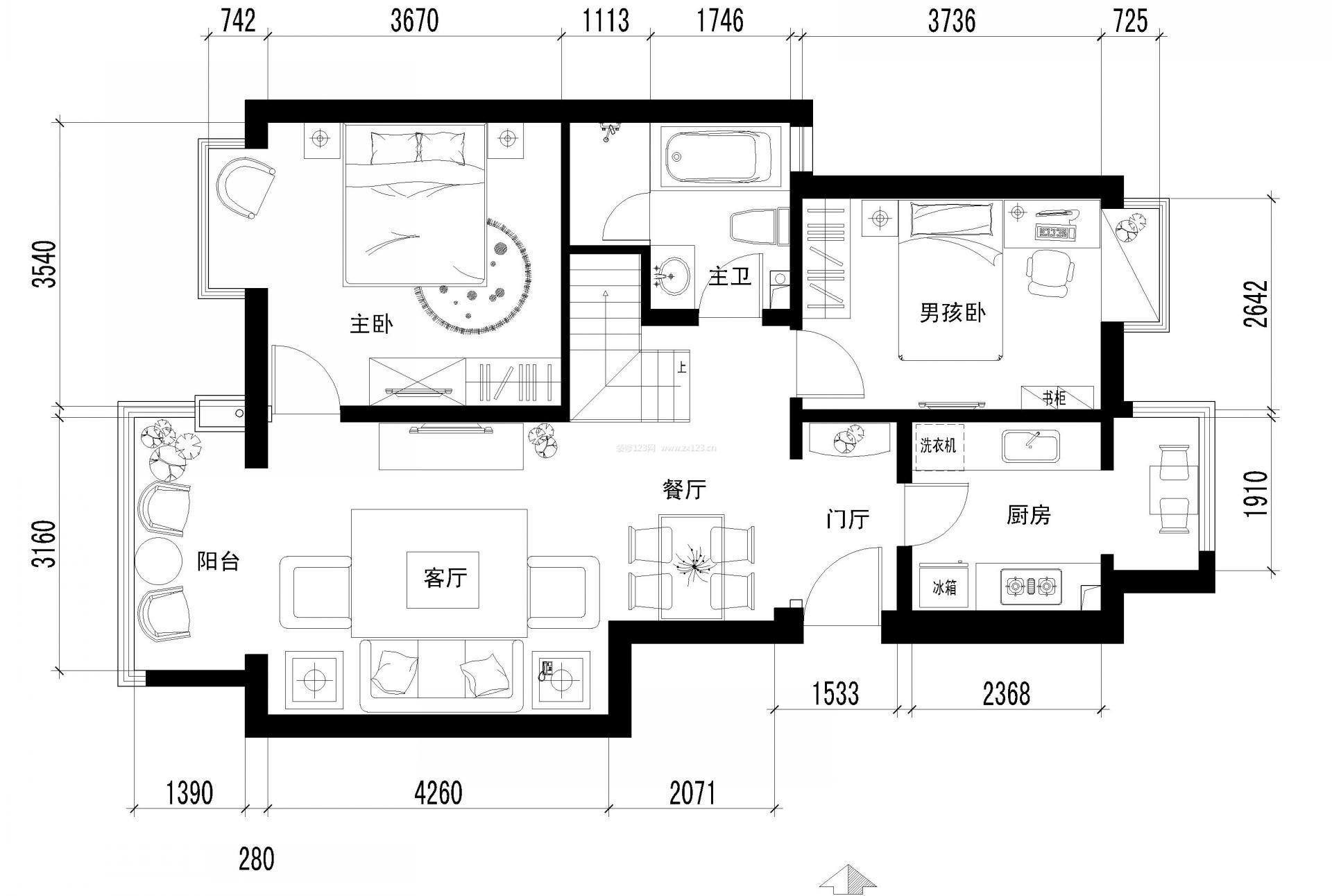 后现代农村漂亮小别墅户型图