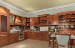 家庭厨房棕黄色橱柜装修实景图