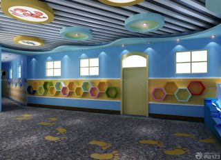 混搭风格设计幼儿园吊饰布置图片