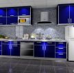 家居厨房蓝色橱柜设计案例图片