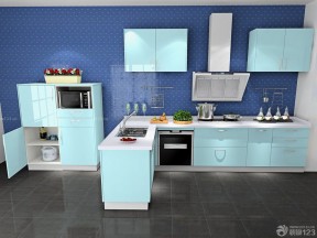 蓝色橱柜 厨房橱柜