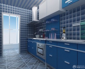蓝色橱柜 厨房橱柜