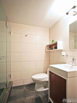 小卫生间白色瓷砖贴图装修案例