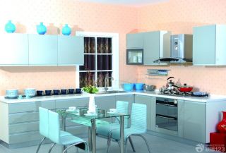 厨房蓝色橱柜设计图