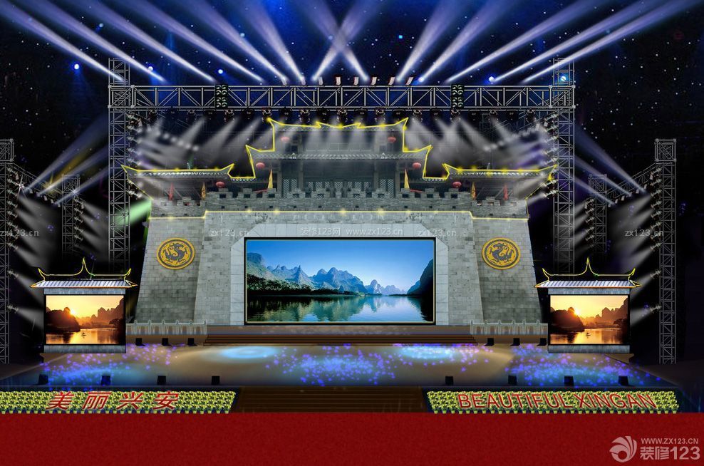 中国古典风格舞台设计图片