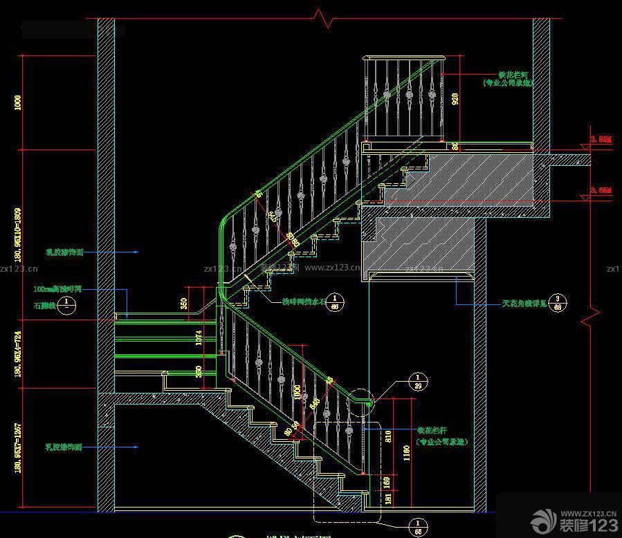 2米高的楼梯设计图图片