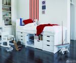 最新美式风格36平小户型收纳床装修案例