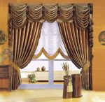 棕色罗马窗帘设计图