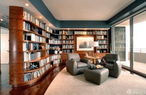 豪华客厅兼书房装修案例欣赏