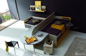 现代风格36平小户型收纳床俯视图