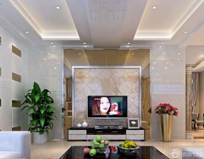 现代家装小电视墙设计效果图片