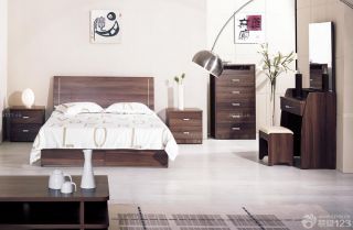 新房卧室双叶实木家具设计效果图
