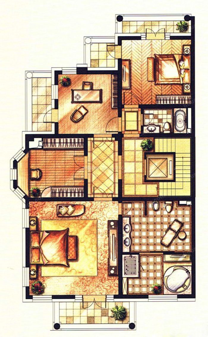 双层楼房户型设计图纸图片