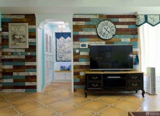 小客厅花纹瓷砖设计图片