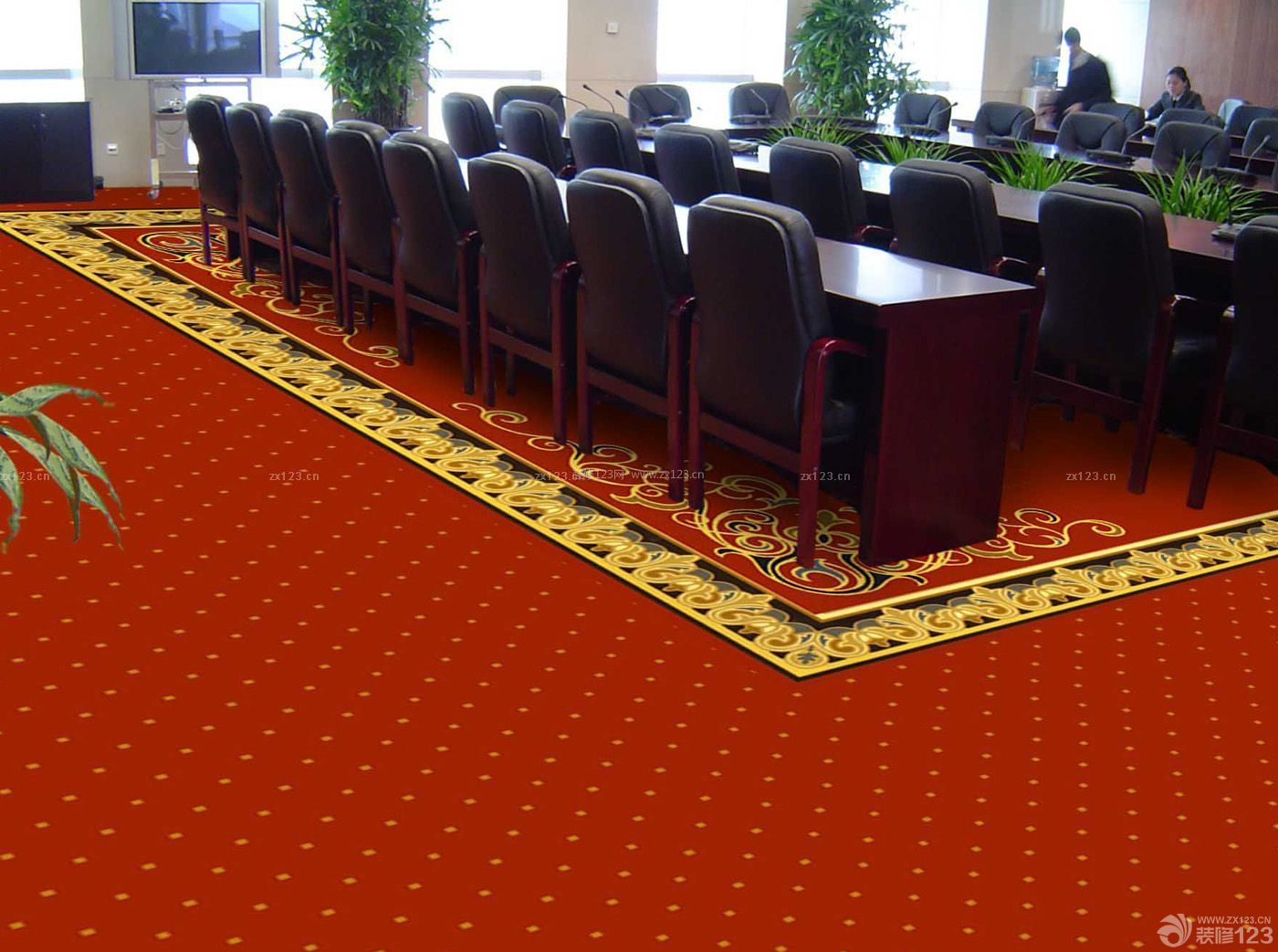 大会议室红色地毯贴图欣赏
