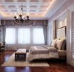 古典欧式卧室灰色窗帘装修案例
