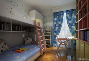蓝色窗帘 儿童卧室