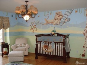 手绘墙画 婴儿房