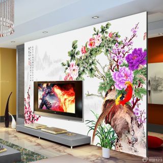 液晶电视壁画背景墙效果图