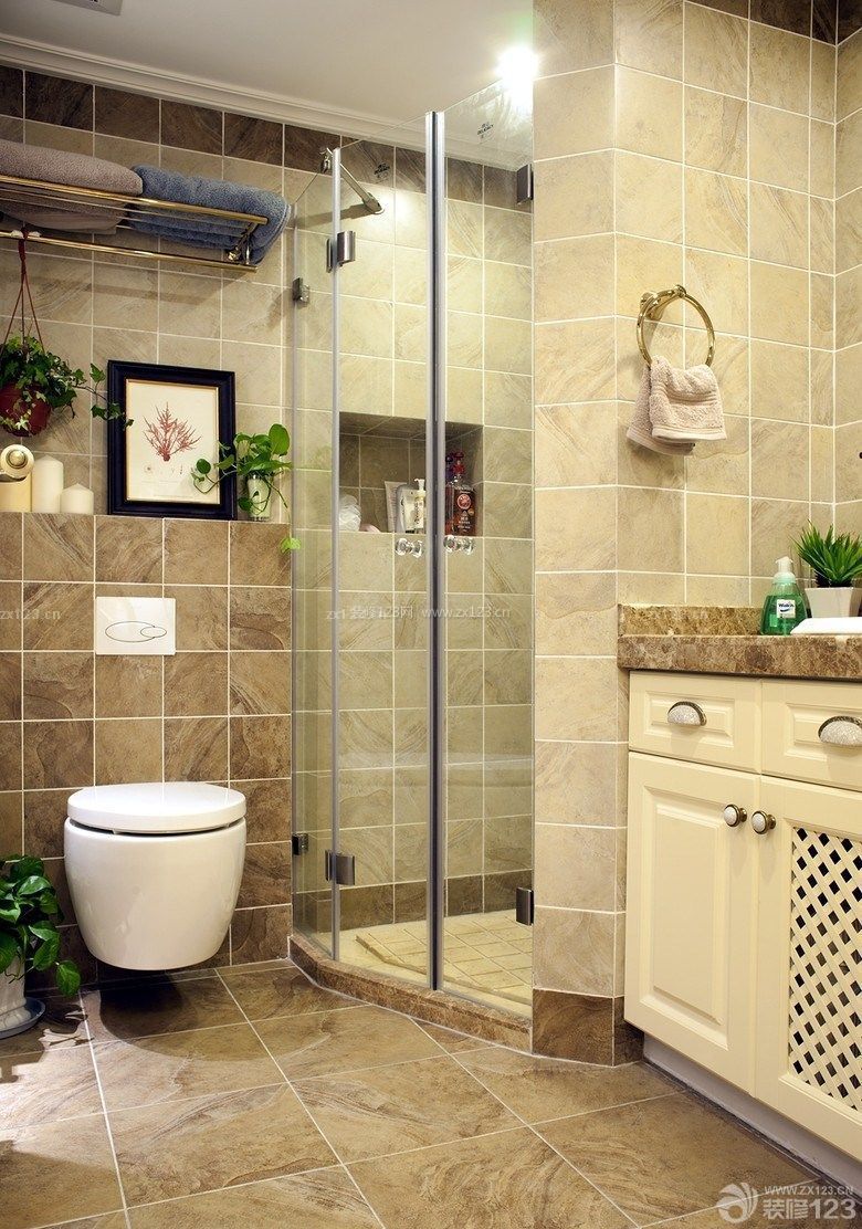 35平小户型单身公寓浴室装修设计图