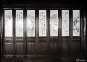 中式古典风格仿古门窗效果图片