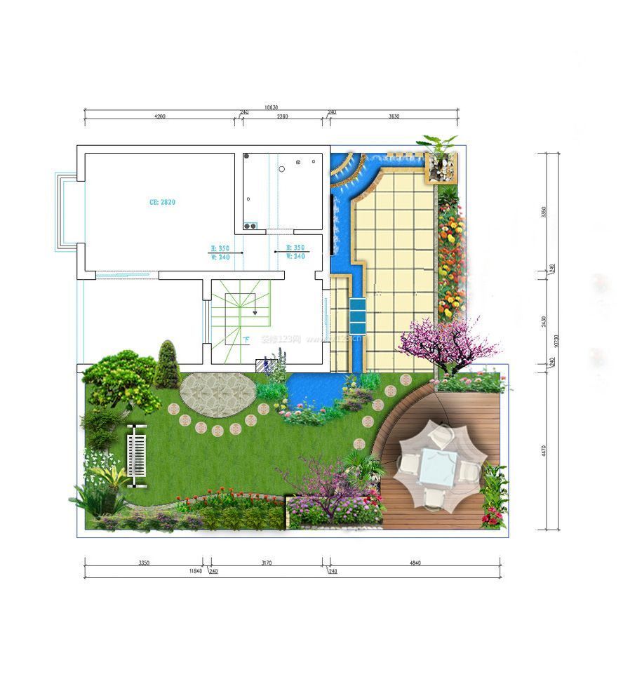 屋顶花园设计功能分区图片