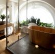 欧式风格浴室木质浴盆装修样板大全