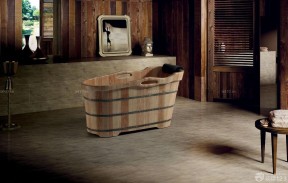美式风格木质浴盆图片欣赏