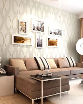 沙发背景墙抽象图案壁纸设计效果图参考