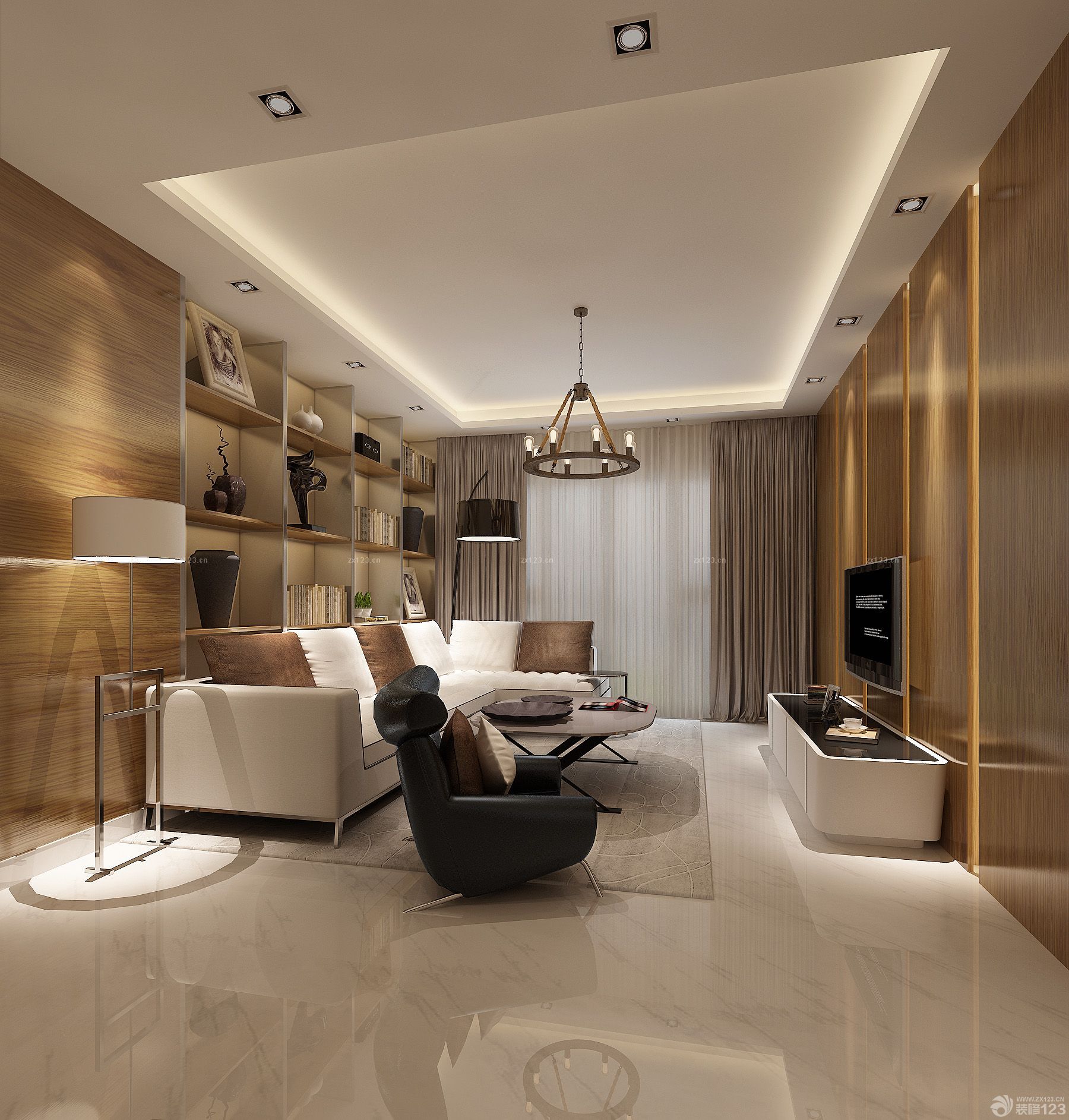 宾馆大厅前台背景墙装修效果图