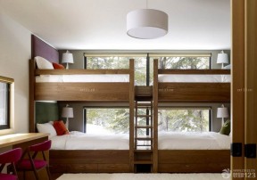 美式实木家具双层床装修案例