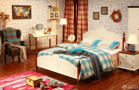 美式乡村床 儿童卧室