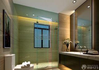 酒店卫生间玻璃幕墙装修效果图