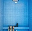 蓝色瓷砖马赛克墙效果图