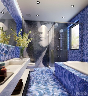 浴室玻璃门 混搭风格