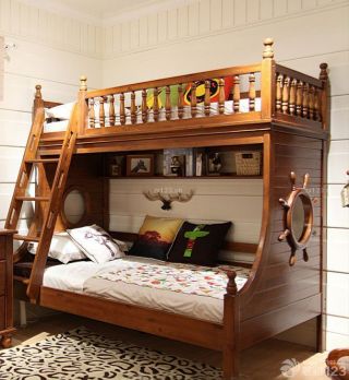 地中海风格风格卧室母子高低床设计图