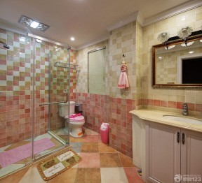 家庭浴室防滑砖贴图装修图片