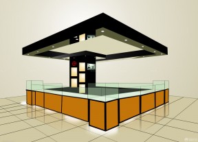 3D珠宝柜台设计图