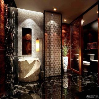 旅馆卫浴瓷砖地面效果图