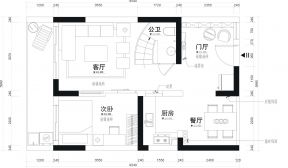 流水别墅一层平面布置图