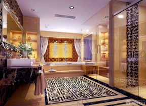 大型酒店大理石包裹浴缸设计图