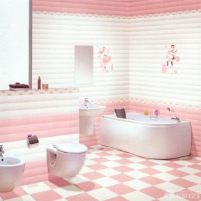 红色地砖 家庭浴室