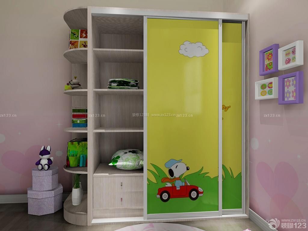 可爱儿童房间衣柜格局设计图片