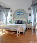 地中海风格简单一室一厅卧室装修设计图片